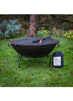 80cm Original Firebowl on Tudor Stand with Grill